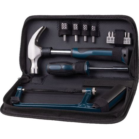 Kit de 15 outils ménagers polyvalents avec boîte de rangement, idéal pour garage et maison (1/5)