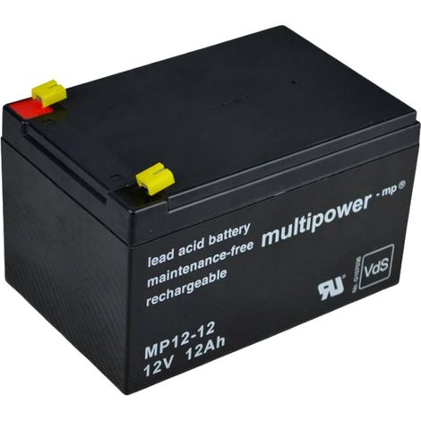 multipower MP12-12 Batterie Traction 12V 12Ah au Plomb (1/2)