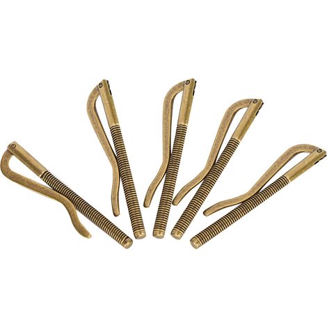 Lot de 5 pinces à billets à ressort en acier électroplaqué antirouille de 75 mm pour portefeuille en cuir (bronze) (1/5)