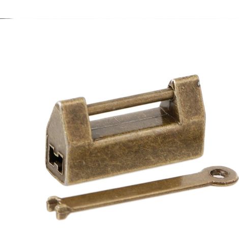 serrure de Style ancien chinois, cadenas Vintage en laiton, boîte à bijoux de mariage, loquet avec pour (1/5)