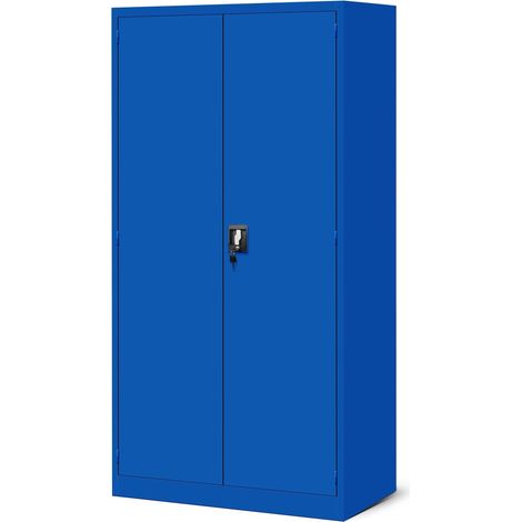 Armoire d'atelier et à outils SZYMON, 920 x 1850 x 500 mm, bleu
