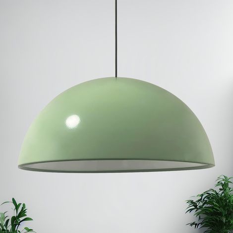 Linate Industrielle Pendelleuchte aus Handbemaltem Minzgrün Metall – Vintage-Kronleuchter E27 Ø40 cm für Wohnzimmer, Schlafzimmer oder Esszimmer (1/5)