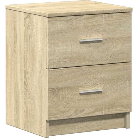 Maison Exclusive - Nachttisch mit 2 Schubladen Sonoma-Eiche 40x36 (1/5)