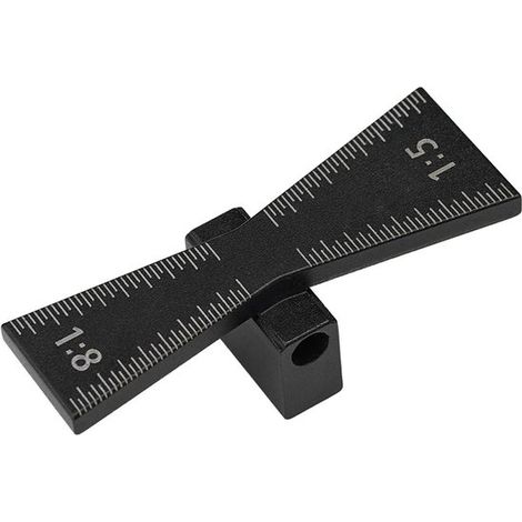 Plantilla de dibujo de espigas y mortajas de aluminio con pendiente de 1:5 y 1:8, adecuada para trabajos de carpintería y unión de madera. (1/5)