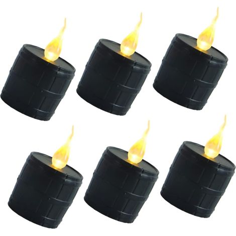 6pièces Bougies LED Électroniques sans Flamme Lot de Lampes De Décoration à (1/5)