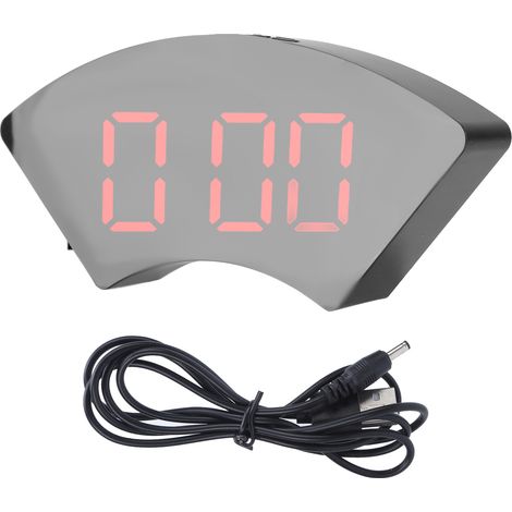 Réveil numérique LED silencieux USB simple électronique pour bureau chambre salon rouge. (1/5)