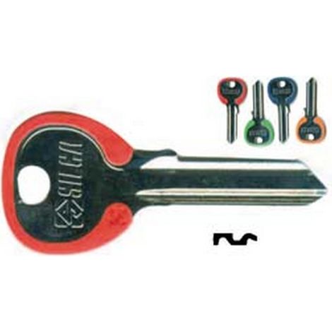 100PZ chiavi per cilindri  5 spine grandi ie6dz - ie6dz dx silky 4 colori assortiti