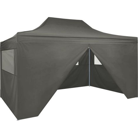 Faltzelt Pop-Up mit 4 Seitenwänden 3 x 4,5 m Anthrazit vidaXL (1/7)