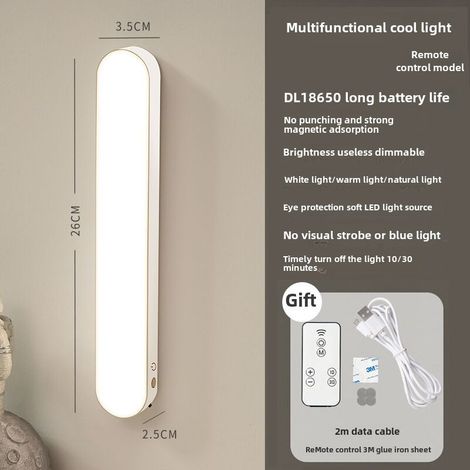 Lampada Bagno Specchio LED – 3 Colori – Applique a Muro – Batteria 18650 (Non Forato – controllo Remoto (1/5)