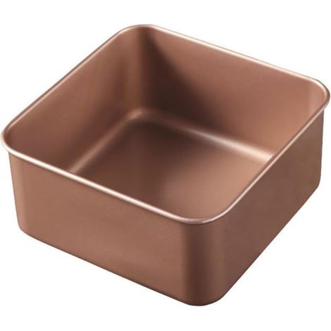 Plaque de cuisson carrée en acier au carbone épais et résistant aux bâtons, plaque de cuisson multifonctionnelle (or rose) (1/5)