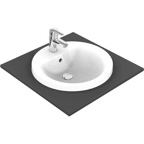 Ideal Standard Connect - Einbauwaschbecken, 48 cm, mit Überlauf, Hahnloch, weiß E504201