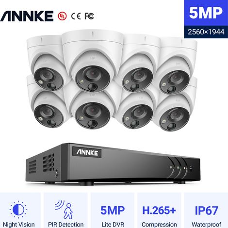 ANNKE 8CH CCTV Kit DVR 85MP IR Night Vision Waterproof Remote Monitoring Security CCTV Camera System (1/5)