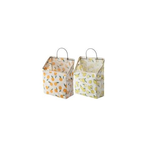 Lot de 2 sacs de rangement muraux suspendus, grande capacité, en tissu, pour chambre d'étudiant ou salle de bain, pour un gain de place et un rangement optimal. (1/5)