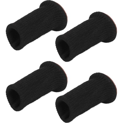 4 geräuschlose, rutschfeste Stuhlbeinsocken aus strapazierfähigem Netzgewebe, Möbelbodenschoner, Schwarz (1/5)
