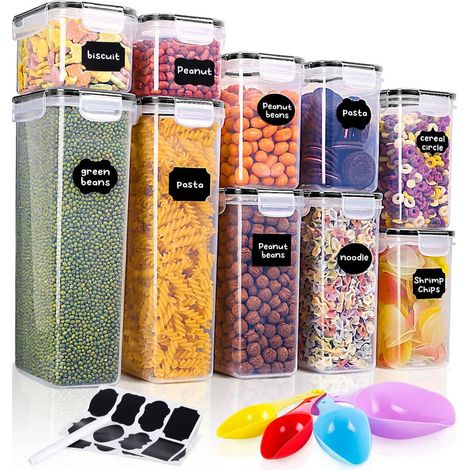 Bocaux de conservation, lot de 10, bocaux pour muesli en vrac, bocaux alimentaires (1/5)