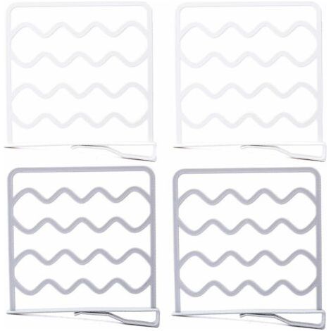 Séparateurs d'Étagères Sans Perçage 4 Pcs Livre De Séparation d'Étagère Armoire Séparation à Étagères Étagère Séparateur Cuisine Sans Perçage Pour Armoire Salle Bain Cuisine Bibliothèque Gris B (1/5)