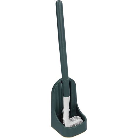 Brosse de Toilettes Détachable Imperméable Antidérapante avec Tête de Brosse Unique Confortable - Design Golf Vert Minuit (1/5)