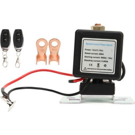 Interrupteur de déconnexion de batterie de voiture, coupe-circuit principal à courant élevé avec 2 télécommandes 12 V (1/5)