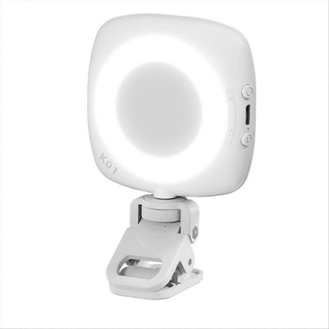 Mini-Stirnlampe zum Aufstecken für Selfies, wiederaufladbar, 3 einstellbare Beleuchtungsmodi, Taschenformat, tragbare LED für Handyfotografie. (1/5)