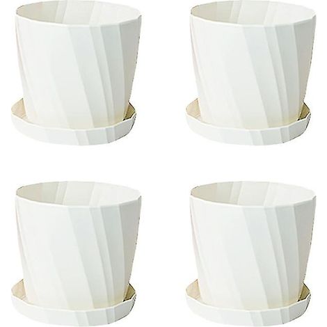 4 pots de fleurs en plastique (1/3)