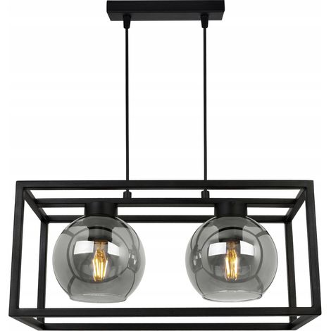 LAMPE SUSPENDU CAGE ÉLÉGANTE BOULE DE VERRE