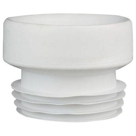 FPLUS manguito inod.flex.recto 110 mdf-30 , Manguito para salida de inodoro recto de 110 elastico blanco