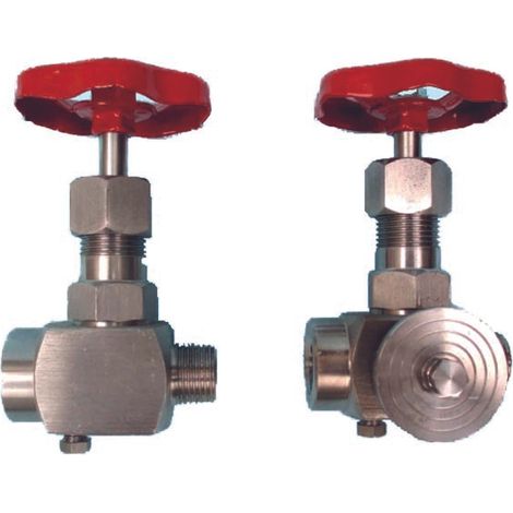 Rubinetto porta manometro in acciaio inox per acqua rubinetto portaman.1/2"mf inox