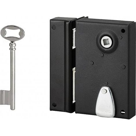 Cerradura de embutir vertical, cerrojo, 1/2 vuelta, 70x110, izquierda, 1 llave (1/3)