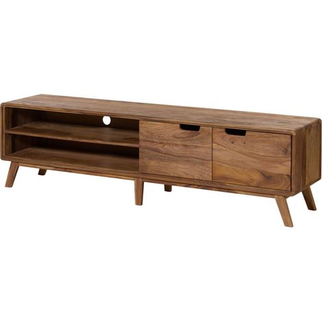 TV-Board Sheesham 180x40x48 natur sandgestrahlt lackiert MALMÖ 2 222 (1/4)