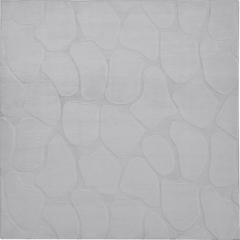 Tappeto decorativo rettangolare in jacquard, 160 x 160 cm grigio chiaro Kawi (1/5)