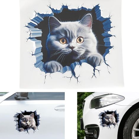 Autocollants Voiture Funny Cartoon - 1 pièces de Chat Autocollant Voiture Vinyle pour Salle de Bain Salle de séjour pour et Moto en Une Ligne à la Demande Ils sont (1/5)