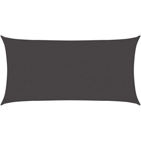 Voile d'ombrage gris anthracite 2,5 x 6 mètres en PEHD (1/5)