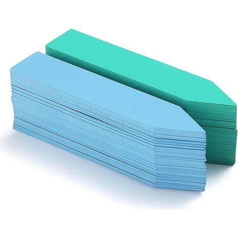 Étiquettes de plantes en plastique imperméables pour pépinière de jardin, différencier facilement les types de plantes, étiquettes de plantes réutilisables (bleu et vert) (1/5)