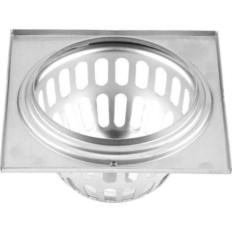 Caniveau de douche carré en acier inoxydable de 11,7 cm pour balcon (1/5)