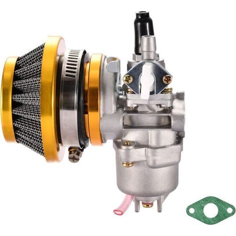 Carburador de alto rendimiento para motores de 2 tiempos de 47 cc/49 cc con filtro de aire integrado para karting, scooter y minimotores. (1/5)
