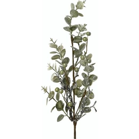 Ramo natalizio con bacche effetto brina 20 × 5 × H55 cm (1/2)