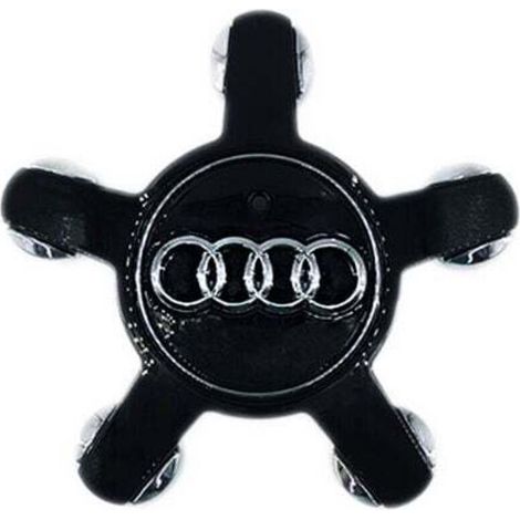 4 Pièces Auto Cache Moyeux Capuchons De Centre pour Audi A3 A4L A5 A6L A8L Q3 Q5, Centre de Jante Capuchons Cache de Roue Centrale Accessoires de Voiture,135mm,noir (1/3)