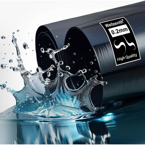 Bache Bassin, Matériau en HDPE Noir de 0,2 mm d'épaisseur, Imperméable et Résistant aux Intempéries, Adapté pour Les étangs à Poissons, Les Fontaines (200cm X 295cm) (1/5)