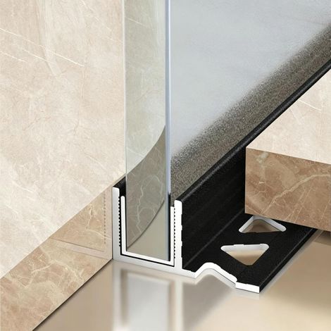 Profilé en F de douche 20 mm profondeur avec cavité triangulaire (1/5)