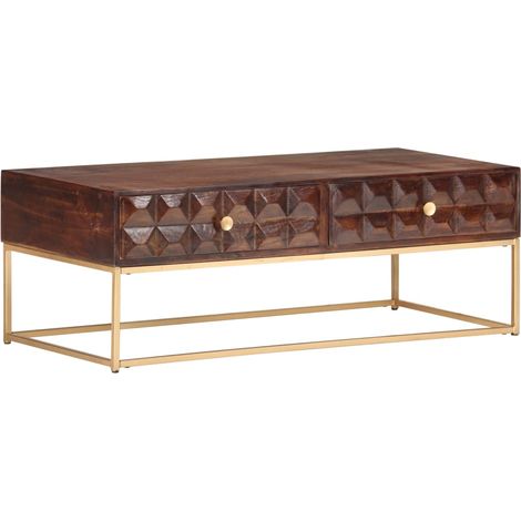 Couchtisch 112x50x40 cm Massivholz Mango