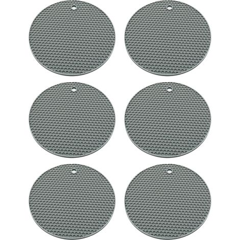 Dessous de verre épais pour table en bois, motif ondulé, résistant aux taches, non absorbant, gris nordique (1/5)