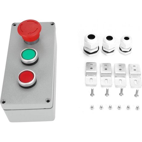 Switch box, aluminum alloy switch box, 3-button control box IP66, dustproof, 175x80x55 (175 80 55) (1/5)