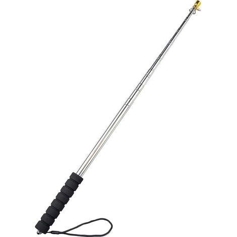 Asta telescópica de 3 metros, portátil con pinzas, ideal para exteriores, ideal para camping, viajes, excursiones, competiciones, profesores y guías turísticos. (1/3)