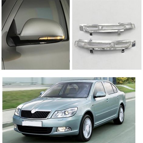 Paire de clignotants LED pour rétroviseurs extérieurs Skoda Octavia A5 A6 Berline et Combi (2009-2013). (1/4)