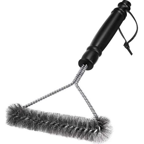 Brosse de nettoyage pour gril - Barbecue - Acier Inoxydable - 30 cm - Durable - Poignée Plastique (1/4)
