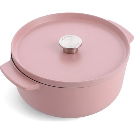KitchenAid CC007431-001 Casseruola in Ghisa Smaltata 5,2 L Fino a 260°C Induzione Sì Manici Ergonomici Colore Dried Rose