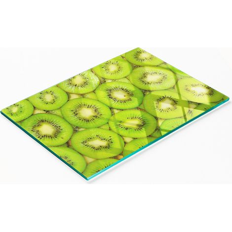 Dekorative Glasplatte mit Grafiken zum Servieren von Kiwi-Snacks, 80 x 52 cm (1/5)