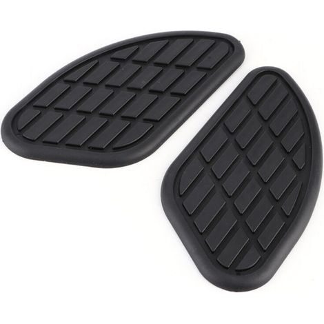 Paar universelle Vintage-Knie-Grip-Aufkleber für Motorradtanks, schwarz