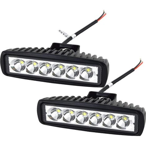 Barre lumineuse LED de travail 12V 18W 15cm pour voiture, projecteur LED étanche IP67, feux antibrouillard (1/2)