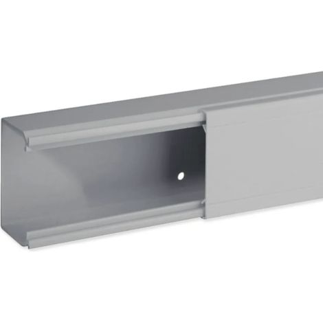 Canale porta cavi bocchiotti a base piana sezione 1960mm2 da 2m  grigio - b01821
